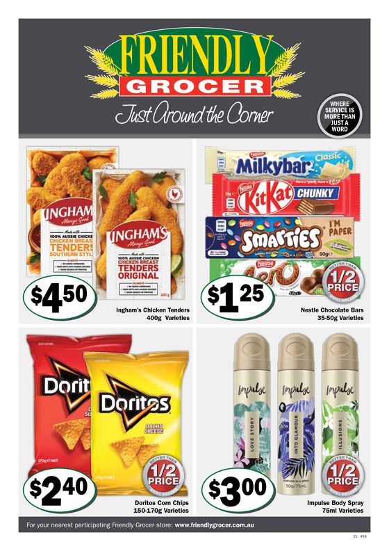 Friendly Grocer catalogue in Broadway NSW | Just Around The Corner | 17/04/2024 - 23/04/2024