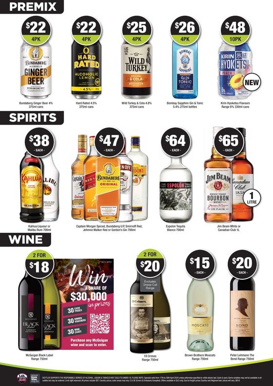 Bottler catalogue in Goondiwindi QLD | Your Local Liquor Specialist | 17/04/2024 - 30/04/2024