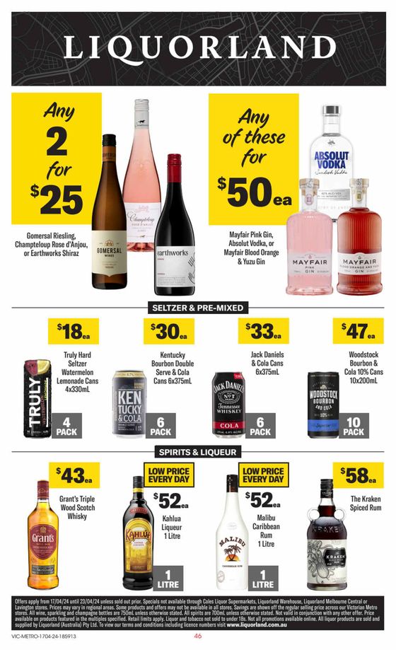 Liquorland catalogue in Bacchus Marsh VIC | Weekly Specials | 17/04/2024 - 23/04/2024