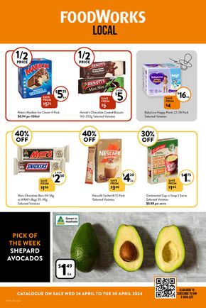 Groceries offers in Gawler SA | Picks Of The Week in Foodworks | 24/04/2024 - 30/04/2024