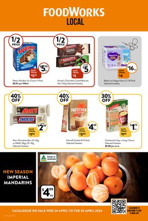 Groceries offers in Moreland VIC | Picks Of The Week in Foodworks | 24/04/2024 - 30/04/2024