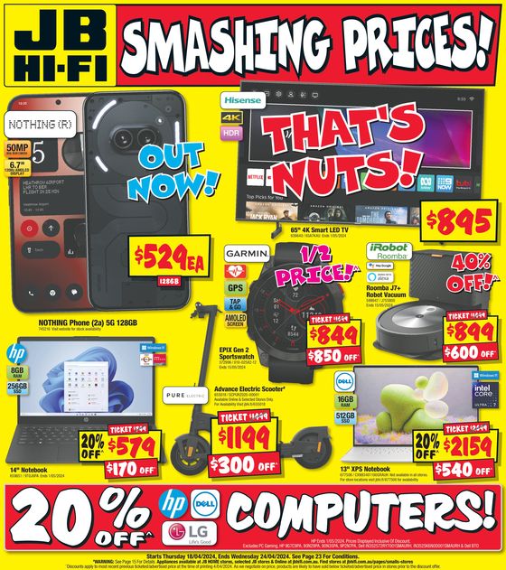 JB Hi Fi catalogue in Adelaide SA | Smashing Prices! | 18/04/2024 - 24/04/2024
