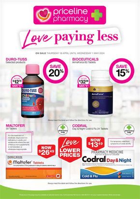 Priceline catalogue in Hervey Bay QLD | Love Paying Less | 18/04/2024 - 01/05/2024