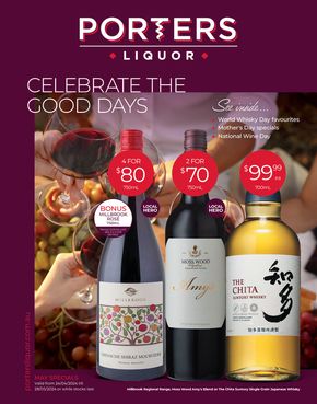 Liquor offers in Perth WA | Celebrate the Good Days in Porters | 24/04/2024 - 28/05/2024