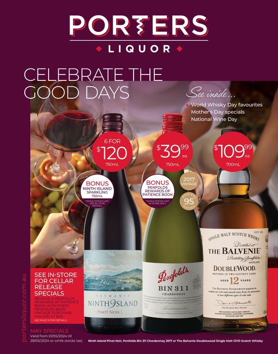 Porters catalogue in Ryde NSW | Celebrate the Good Days | 01/05/2024 - 28/05/2024