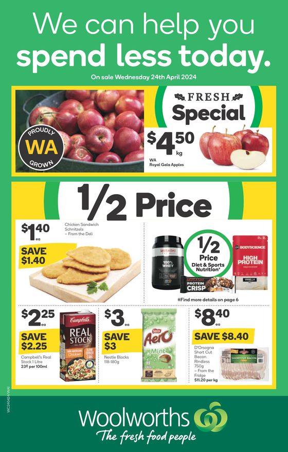 Woolworths catalogue in Margaret River WA | Weekly Specials - 24/04 | 24/04/2024 - 30/04/2024