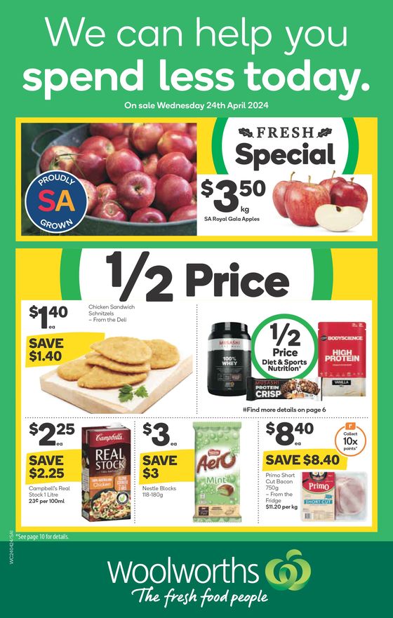 Woolworths catalogue in Mount Gambier SA | Weekly Specials - 24/04 | 24/04/2024 - 30/04/2024