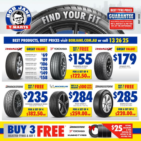Bob Jane T-Marts catalogue in Maryborough QLD | Find Your Fit - May 2024 | 01/05/2024 - 31/05/2024