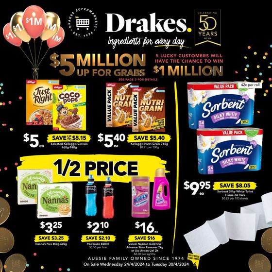 Drakes catalogue in Murray Bridge SA | Drakes 24/04 | 24/04/2024 - 30/04/2024