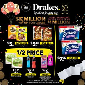 Drakes catalogue in Brisbane QLD | Drakes 24/04 | 24/04/2024 - 30/04/2024