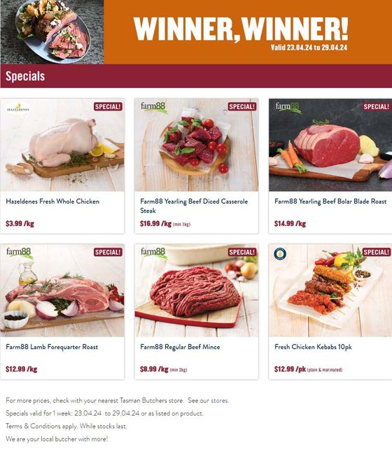 Tasman Butchers catalogue in Boroondara VIC | Winner, Winner ! | 23/04/2024 - 29/04/2024