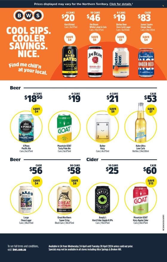 BWS catalogue in Enfield VIC | Weekly Specials | 24/04/2024 - 30/04/2024
