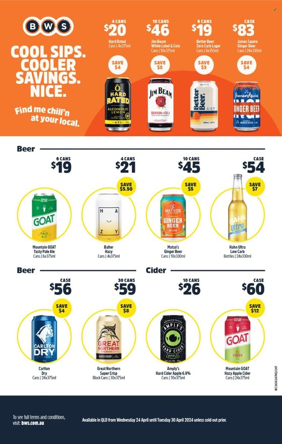 BWS catalogue in Sandstone Point QLD | Weekly Specials  | 24/04/2024 - 30/04/2024
