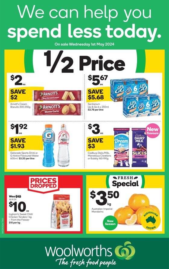 Woolworths catalogue in Port Sorell TAS | Weekly Specials - 01/05 | 01/05/2024 - 07/05/2024