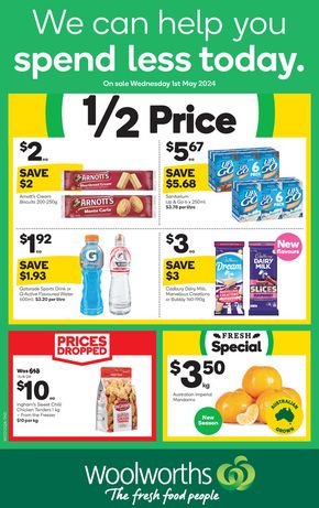 Groceries offers in Port Sorell TAS | Weekly Specials - 01/05 in Woolworths | 01/05/2024 - 07/05/2024