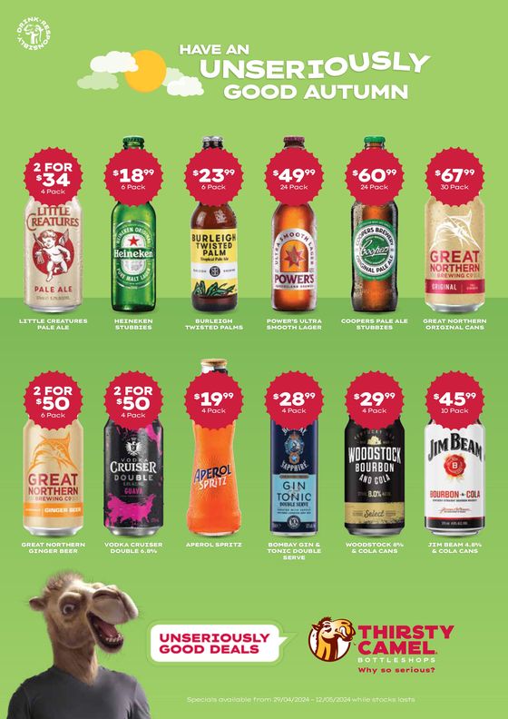 Thirsty Camel catalogue in Logan City QLD | Thirsty? Warm Up With Toasty Deals QLD 29/04 | 29/04/2024 - 12/05/2024