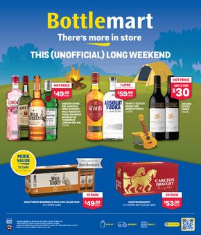 Liquor offers in Ocean Grove VIC | This (Unofficial) Long Weekend in Bottlemart | 24/04/2024 - 07/05/2024