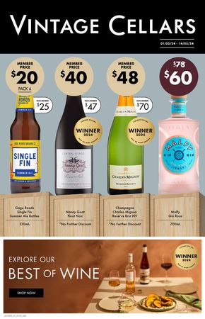 Liquor offers in Fremantle WA | Vintage Cellars in Vintage Cellars | 01/05/2024 - 14/05/2024