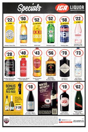 Liquor offers in Minmi NSW | Weekly Specials in IGA Liquor | 24/04/2024 - 30/04/2024
