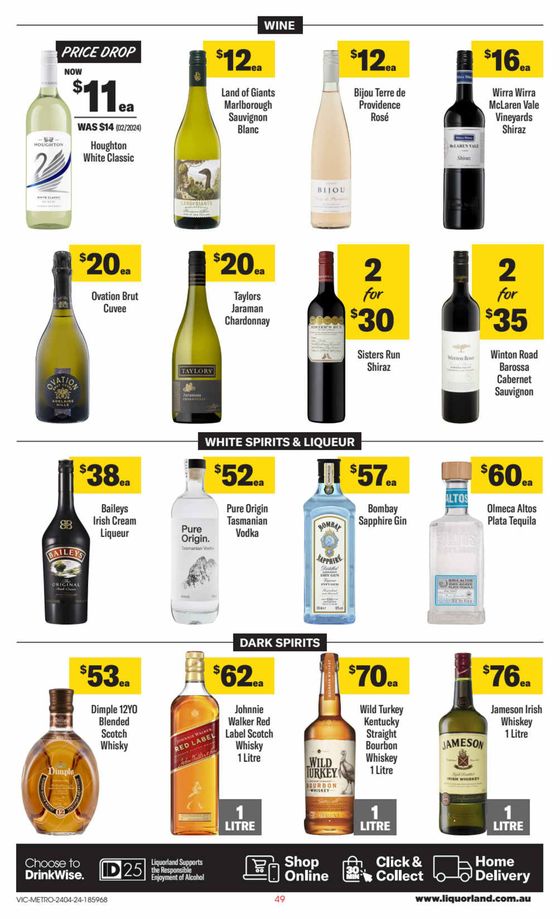 Liquorland catalogue in Bendigo VIC | Weekly Specials | 24/04/2024 - 30/04/2024