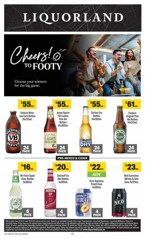 Liquor offers in Sale VIC | Weekly Specials in Liquorland | 24/04/2024 - 30/04/2024
