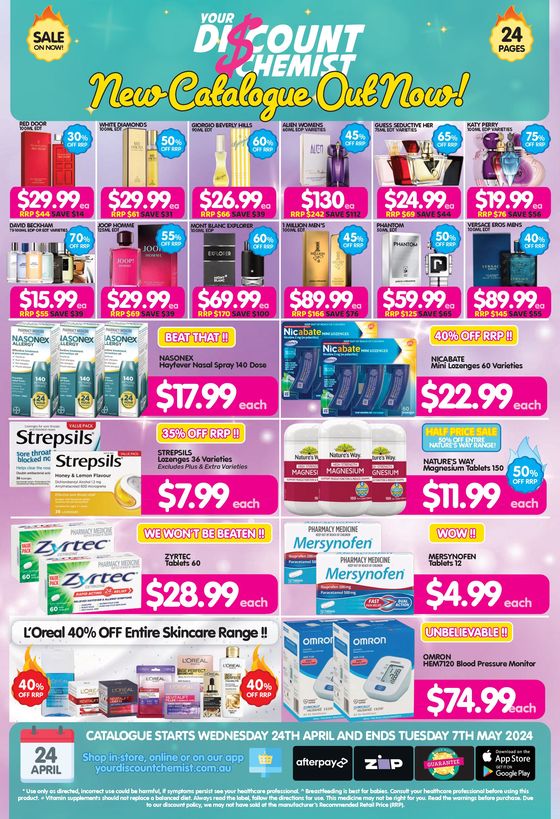 Your Discount Chemist catalogue in Kurri Kurri NSW | Sale On Now | 24/04/2024 - 07/05/2024