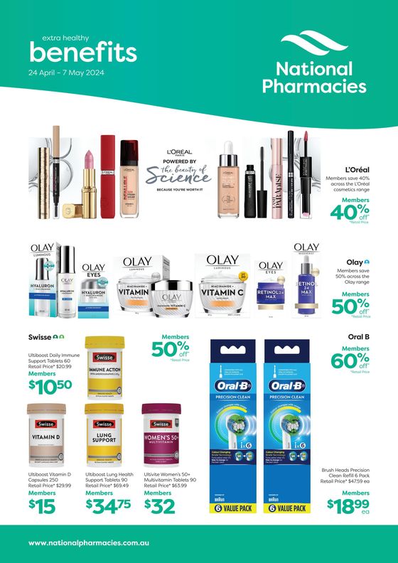 National Pharmacies catalogue in Noarlunga NSW | Extra Health Benefits May | 24/04/2024 - 07/05/2024