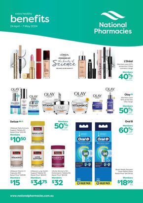 Health & Beauty offers in Tanunda SA | Extra Health Benefits May in National Pharmacies | 24/04/2024 - 07/05/2024