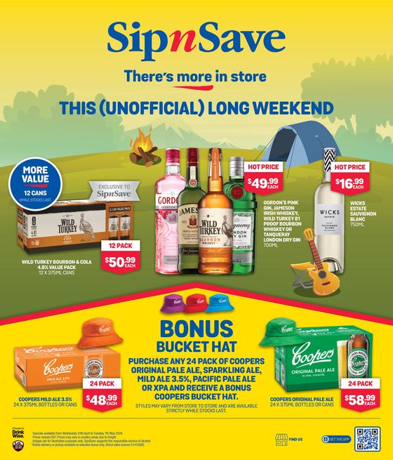 SipnSave catalogue in Renmark SA | This (Unofficial) Long Weekend | 24/04/2024 - 07/05/2024
