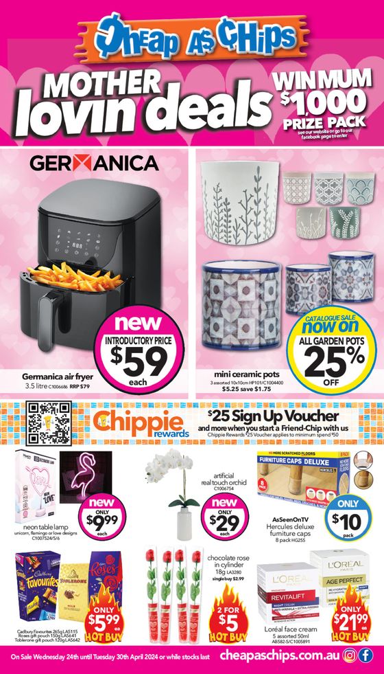 Cheap As Chips catalogue in Bairnsdale VIC | Mother Lovin Deals | 24/04/2024 - 30/04/2024