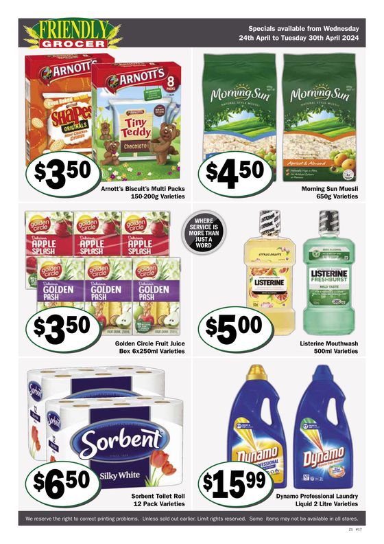 Friendly Grocer catalogue in Brisbane QLD | Just Around The Corner | 24/04/2024 - 30/04/2024