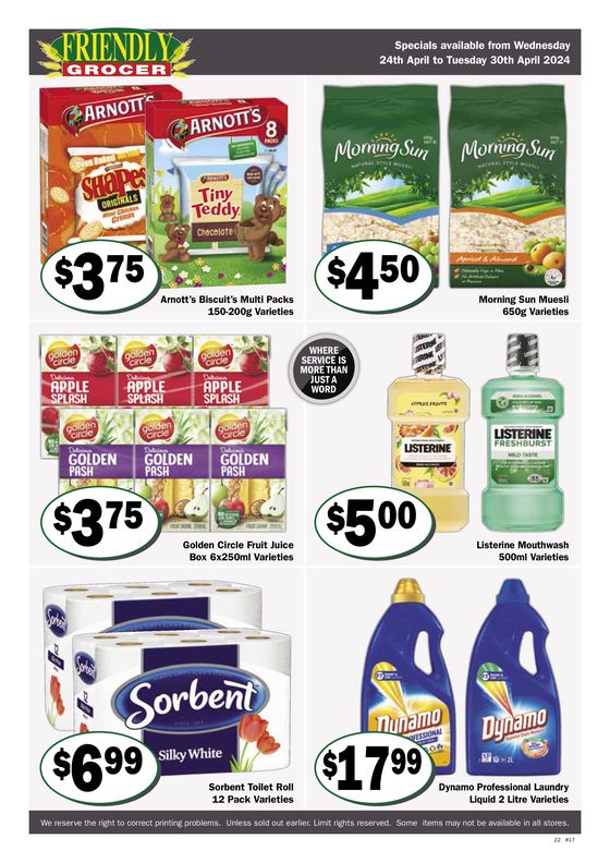 Friendly Grocer catalogue in St Leonards NSW | Just Around The Corner | 24/04/2024 - 30/04/2024