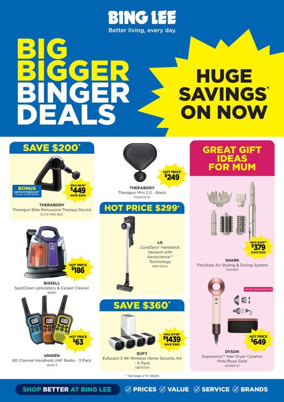 Bing Lee catalogue in Shellharbour NSW | Big Bigger Binger Deals | 25/04/2024 - 28/04/2024