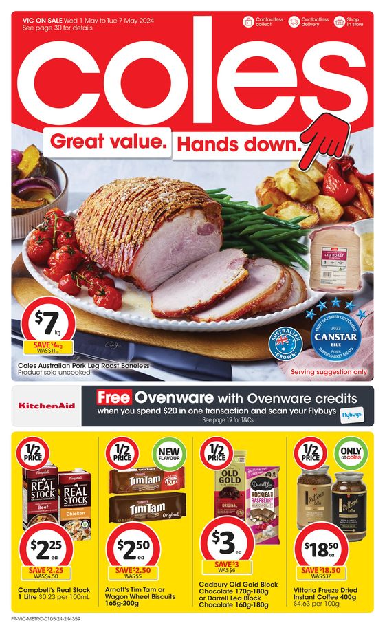 Coles catalogue in Bulla VIC | Great Value. Hands Down. - 1st May | 01/05/2024 - 07/05/2024