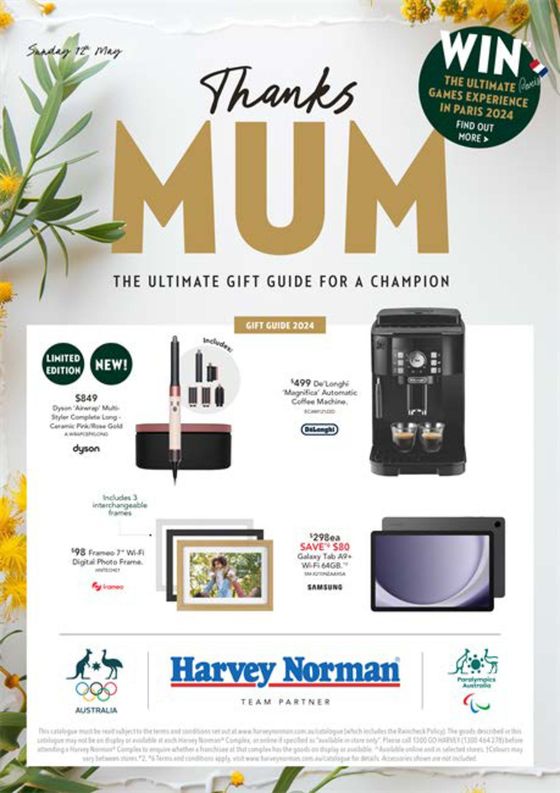 Harvey Norman catalogue in North Shore NSW | Mother's Day | 26/04/2024 - 12/05/2024