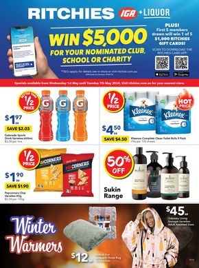 Groceries offers in Warracknabeal VIC | Ritchies 01/05 in Ritchies | 01/05/2024 - 07/05/2024