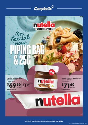 Campbells catalogue in Bendigo VIC | Nutella Flyer | 29/04/2024 - 26/05/2024