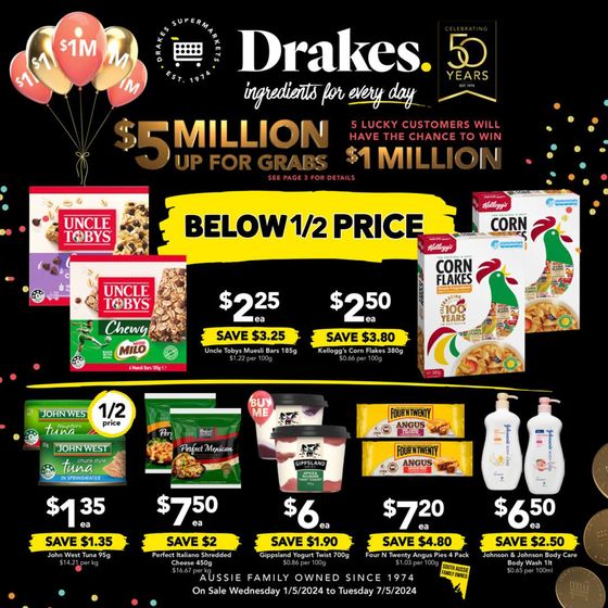Drakes catalogue in Wallaroo SA | Drakes 01/05 | 01/05/2024 - 07/05/2024