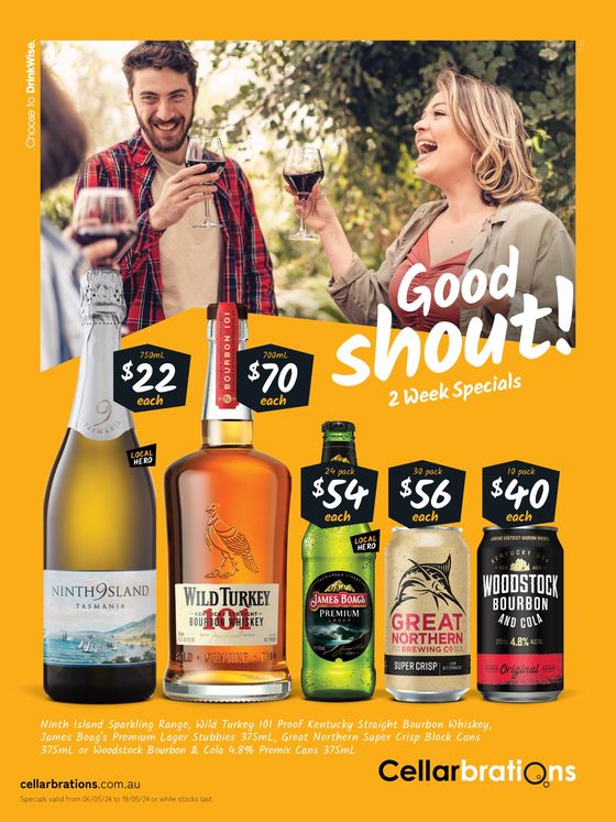 Cellarbrations catalogue in George Town TAS | Good Shout! 06/05 | 06/05/2024 - 19/05/2024