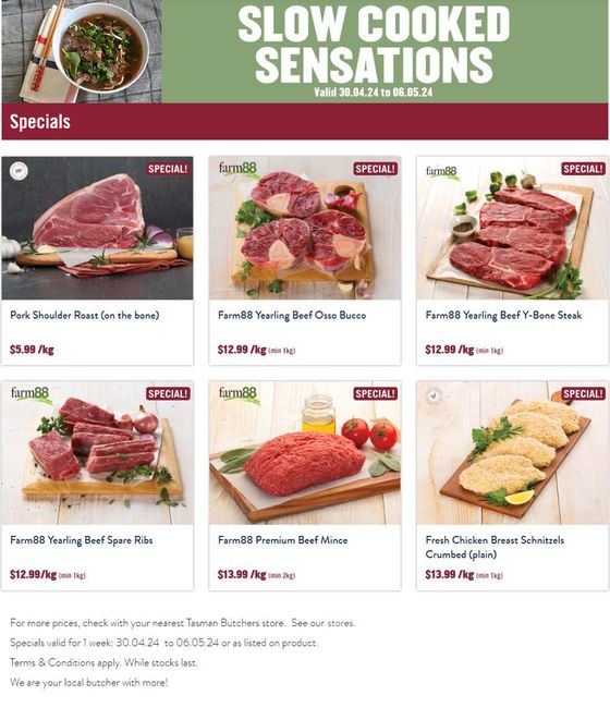 Tasman Butchers catalogue in Melton VIC | Slow Cooked Sensations | 30/04/2024 - 06/05/2024