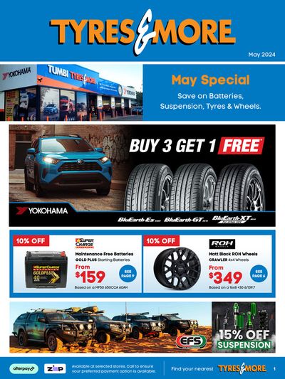 Tyres & More catalogue | May Deals 2024 | 01/05/2024 - 31/05/2024