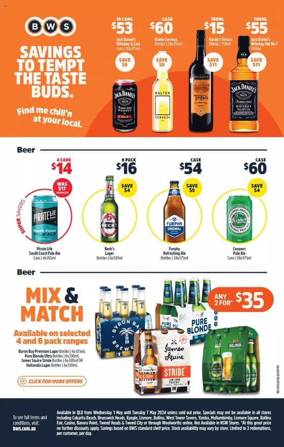 BWS catalogue in Samford Village QLD | Weekly Specials  | 01/05/2024 - 07/05/2024