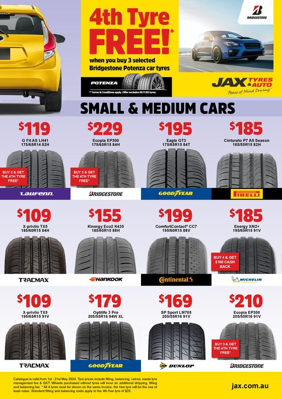 JAX Tyres catalogue in Willoughby NSW | May 2024 | 01/05/2024 - 31/05/2024