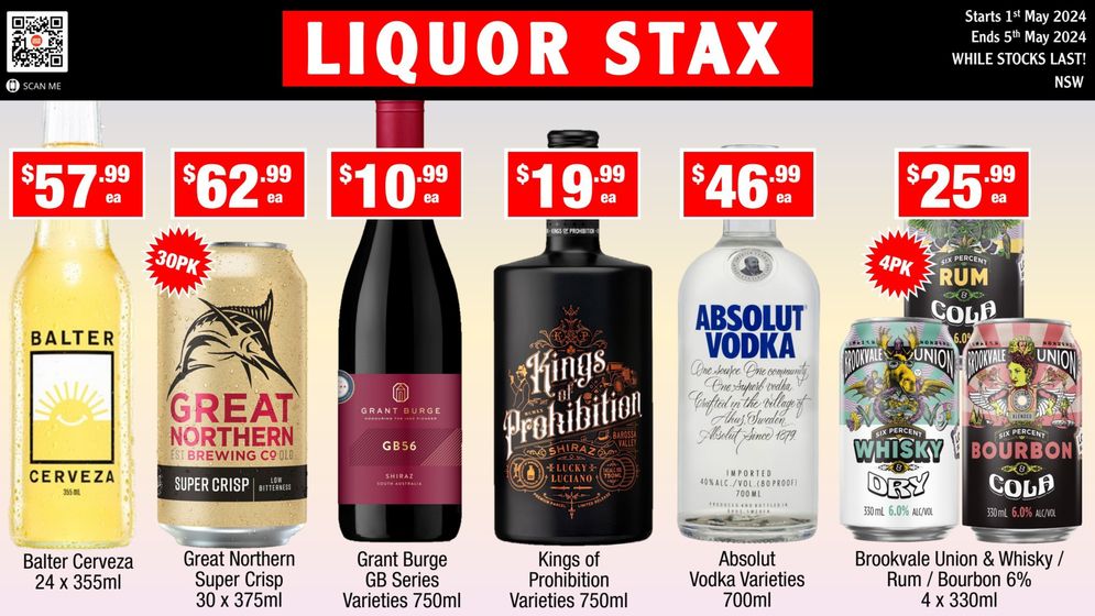 Liquor Stax catalogue in Tamworth NSW | Weekly Specials | 02/05/2024 - 05/05/2024