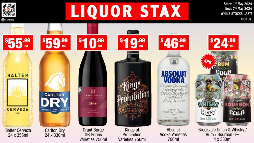 Liquor Stax catalogue in Bundaberg QLD | Weekly Specials | 02/05/2024 - 07/05/2024