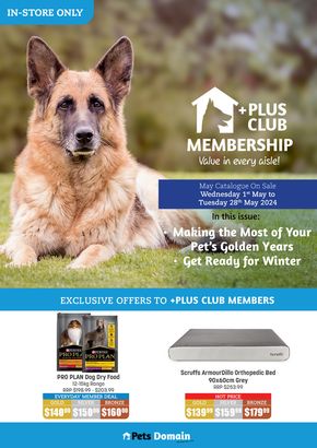 Pets offers in Central Coast NSW | May Catalogue in Pets Domain | 02/05/2024 - 28/05/2024