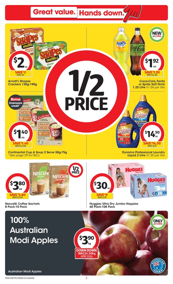 Coles catalogue in Lewisham TAS | Great Value. Hands Down. - 8th May | 08/05/2024 - 14/05/2024