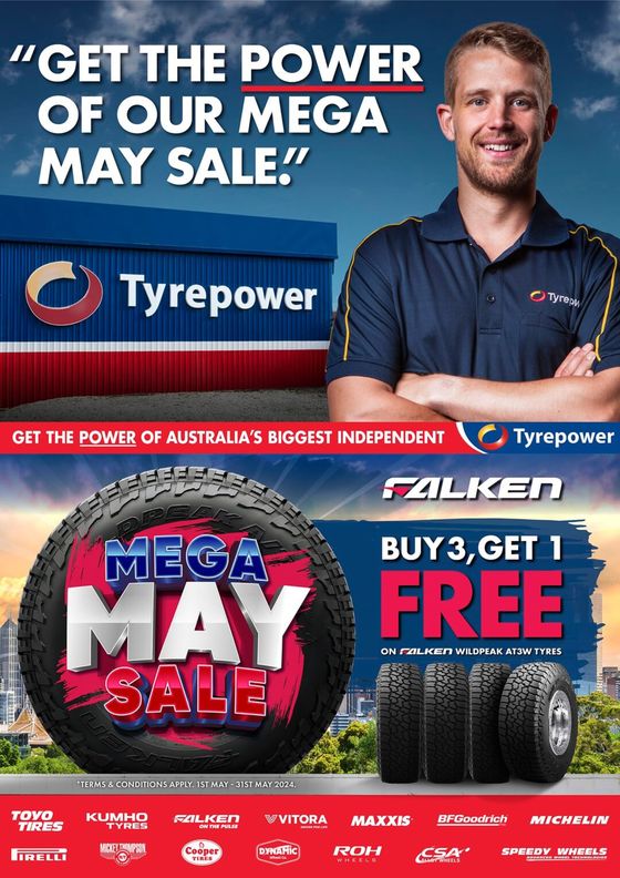 Tyrepower catalogue in Perth WA | Get The Power Of Our Mega May Sale | 02/05/2024 - 31/05/2024