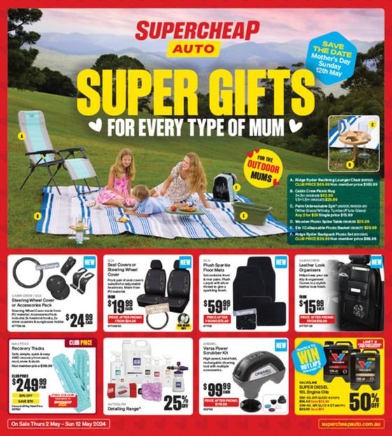 Supercheap Auto catalogue in Brisbane QLD | Super Gifts For Every Type of Mum | 02/05/2024 - 12/05/2024