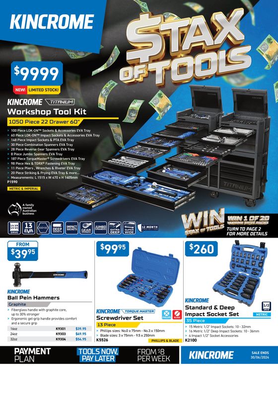 Kincrome catalogue in Gold Coast QLD | Stax of Tools | 02/05/2024 - 30/06/2024